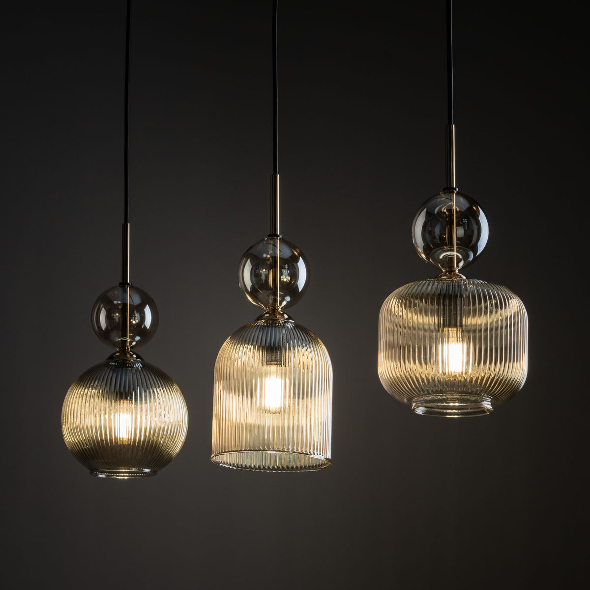 Lustră TK Lighting Sophia, coniac, 3 x E14, 11042