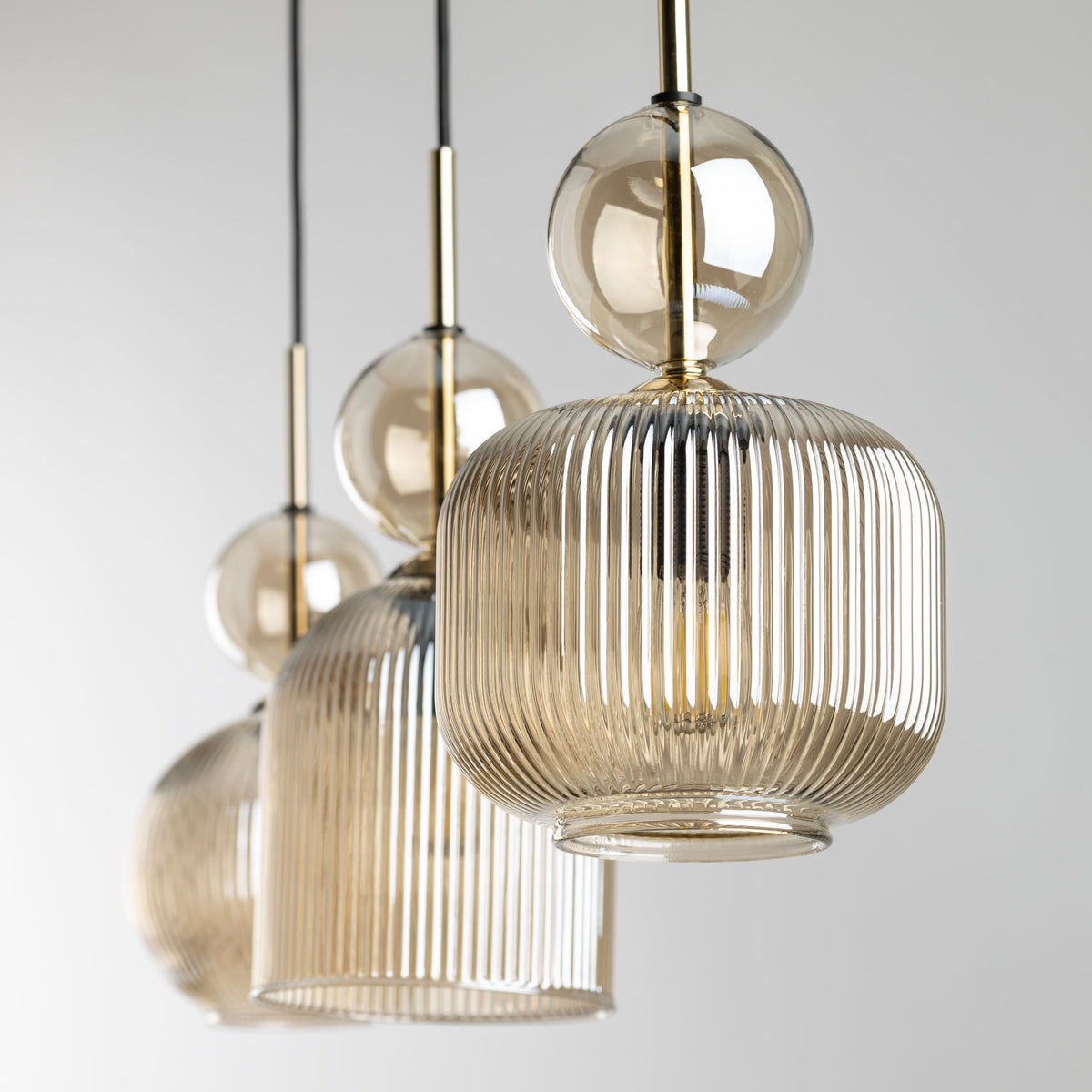 Lustră TK Lighting Sophia, coniac, 3 x E14, 11042