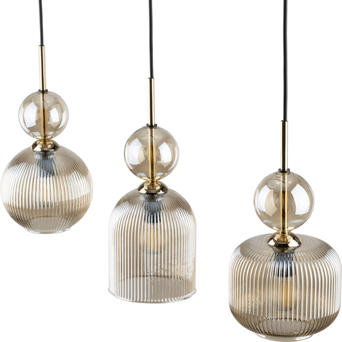 Lustră TK Lighting Sophia, coniac, 3 x E14, 11042