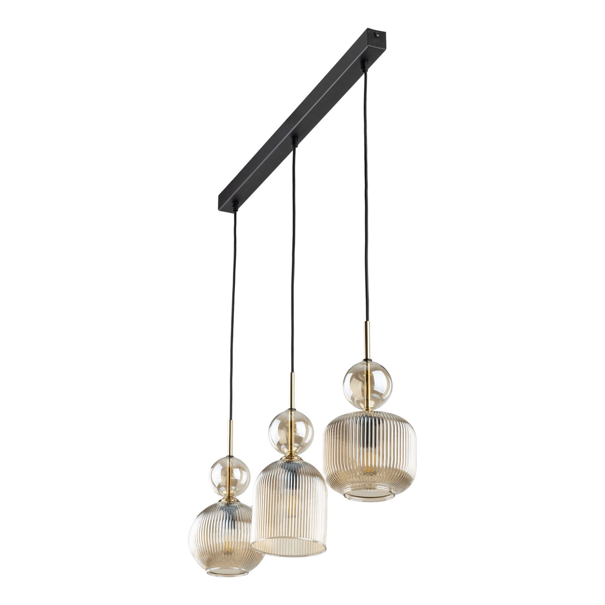 Lustră TK Lighting Sophia, coniac, 3 x E14, 11042