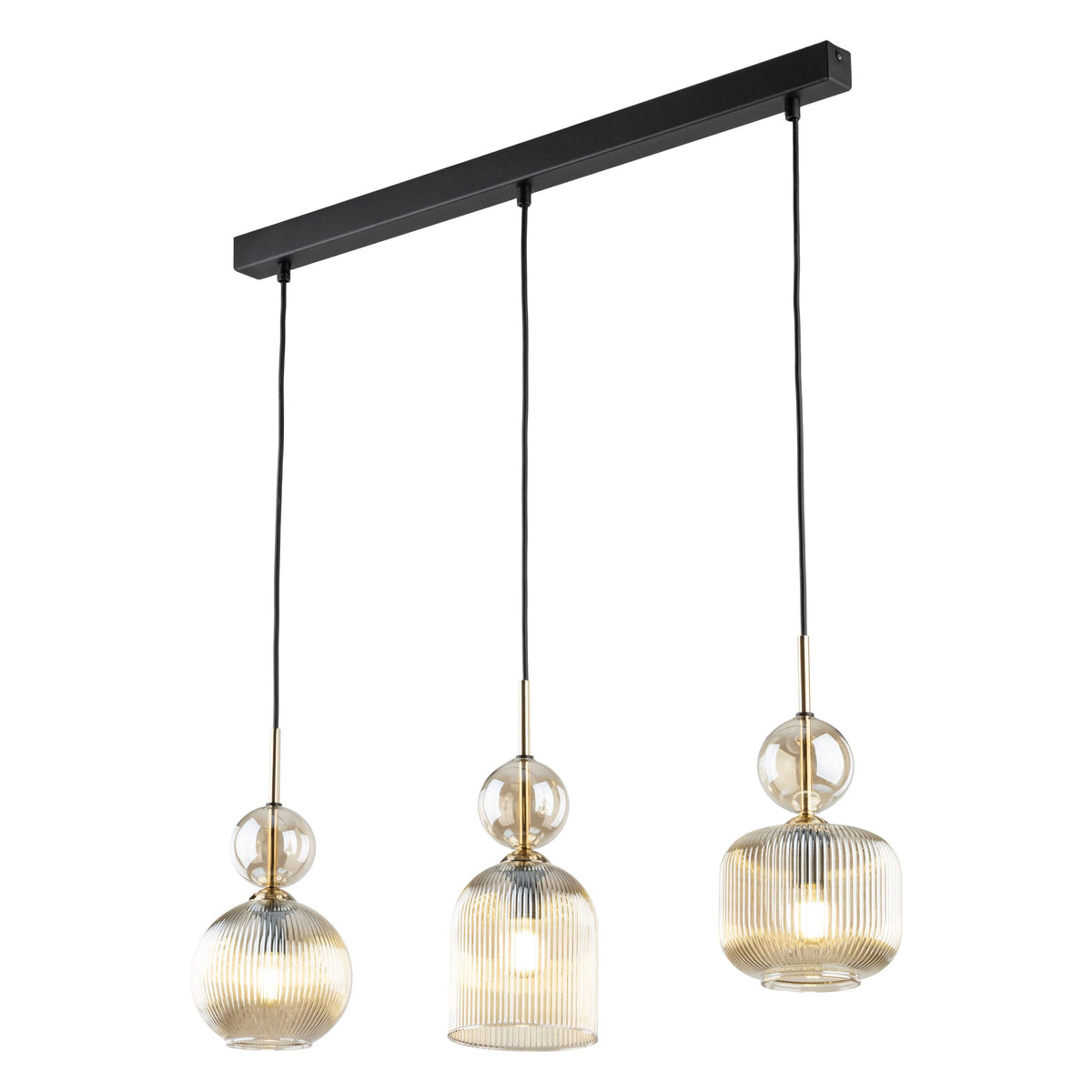 Lustră TK Lighting Sophia, coniac, 3 x E14, 11042