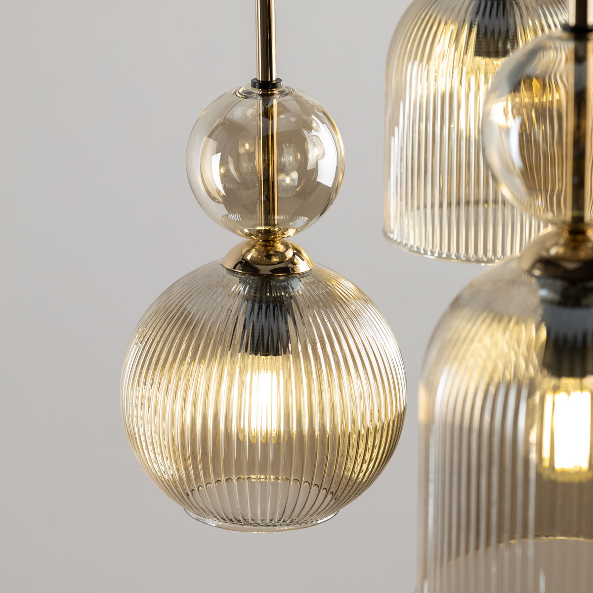 Lustră TK Lighting Sophia, coniac, 6 x E14, 11044