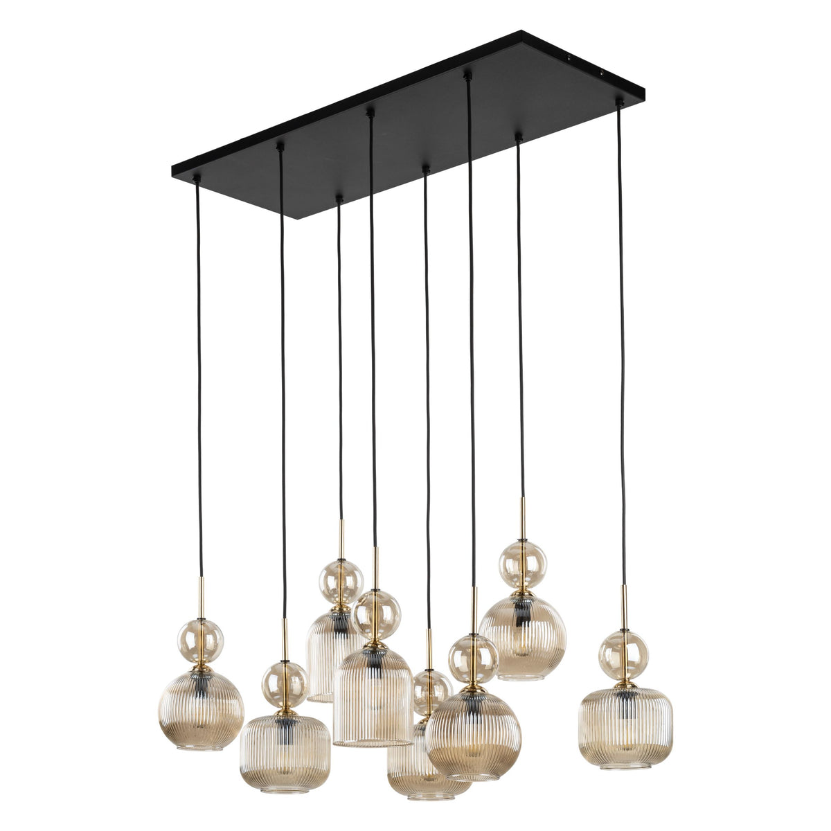 Lustră TK Lighting Sophia, coniac, 8 x E14, 11045