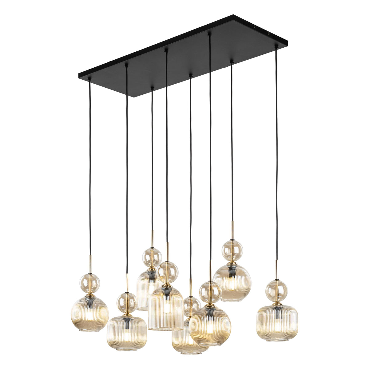 Lustră TK Lighting Sophia, coniac, 8 x E14, 11045