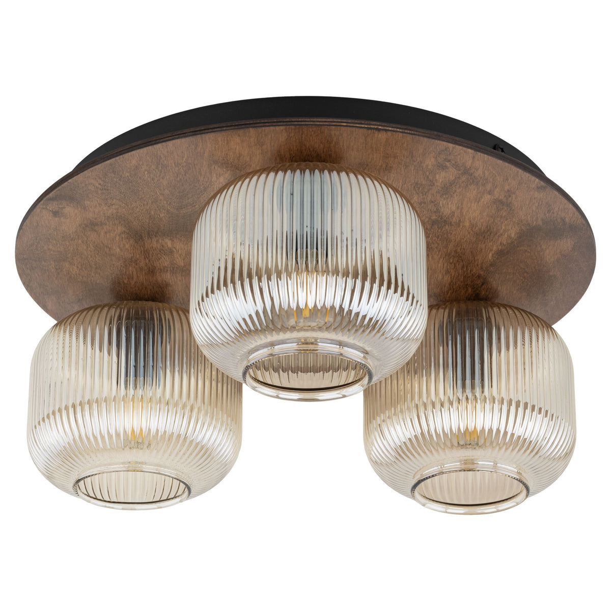 Plafonieră TK Lighting Salvia, maro, 3 x E14, 11068