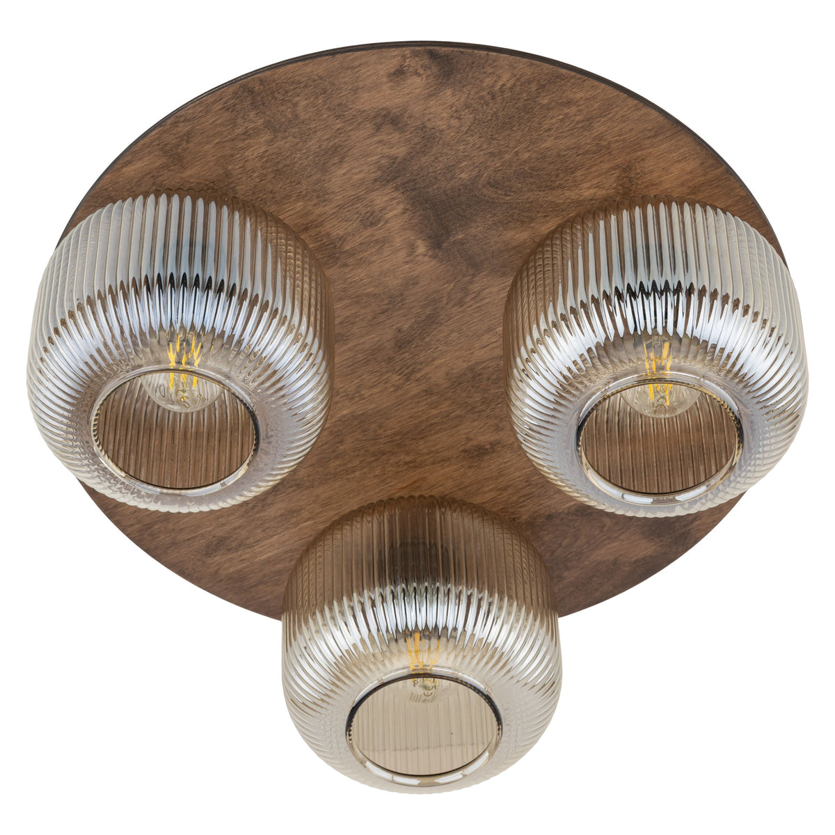 Plafonieră TK Lighting Salvia, maro, 3 x E14, 11068