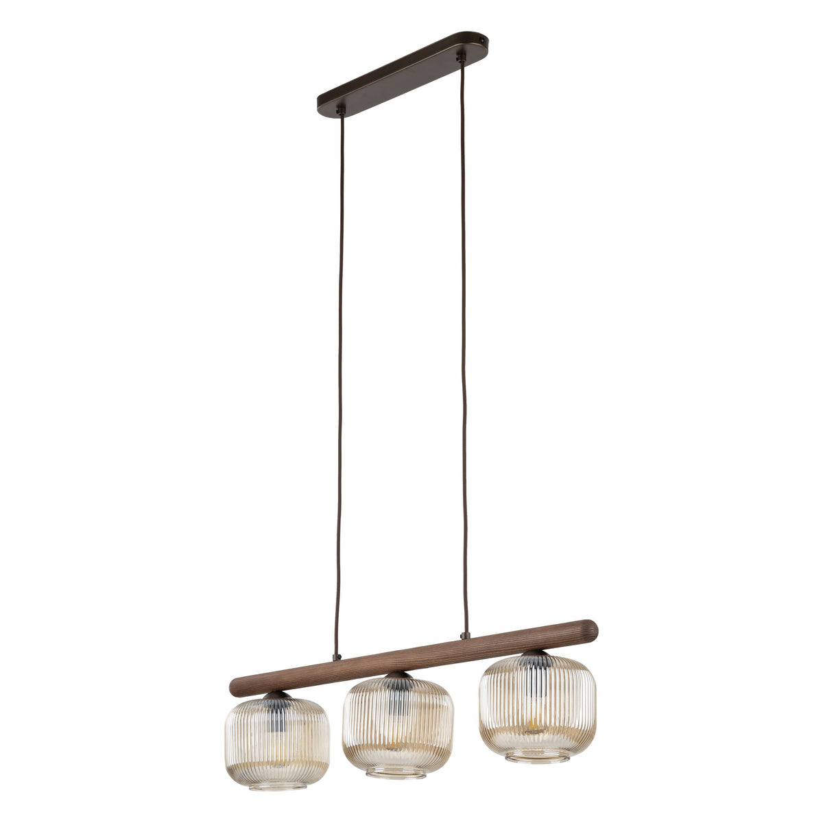 Lustră TK Lighting Salvia, maro, 3 x E14, 11069