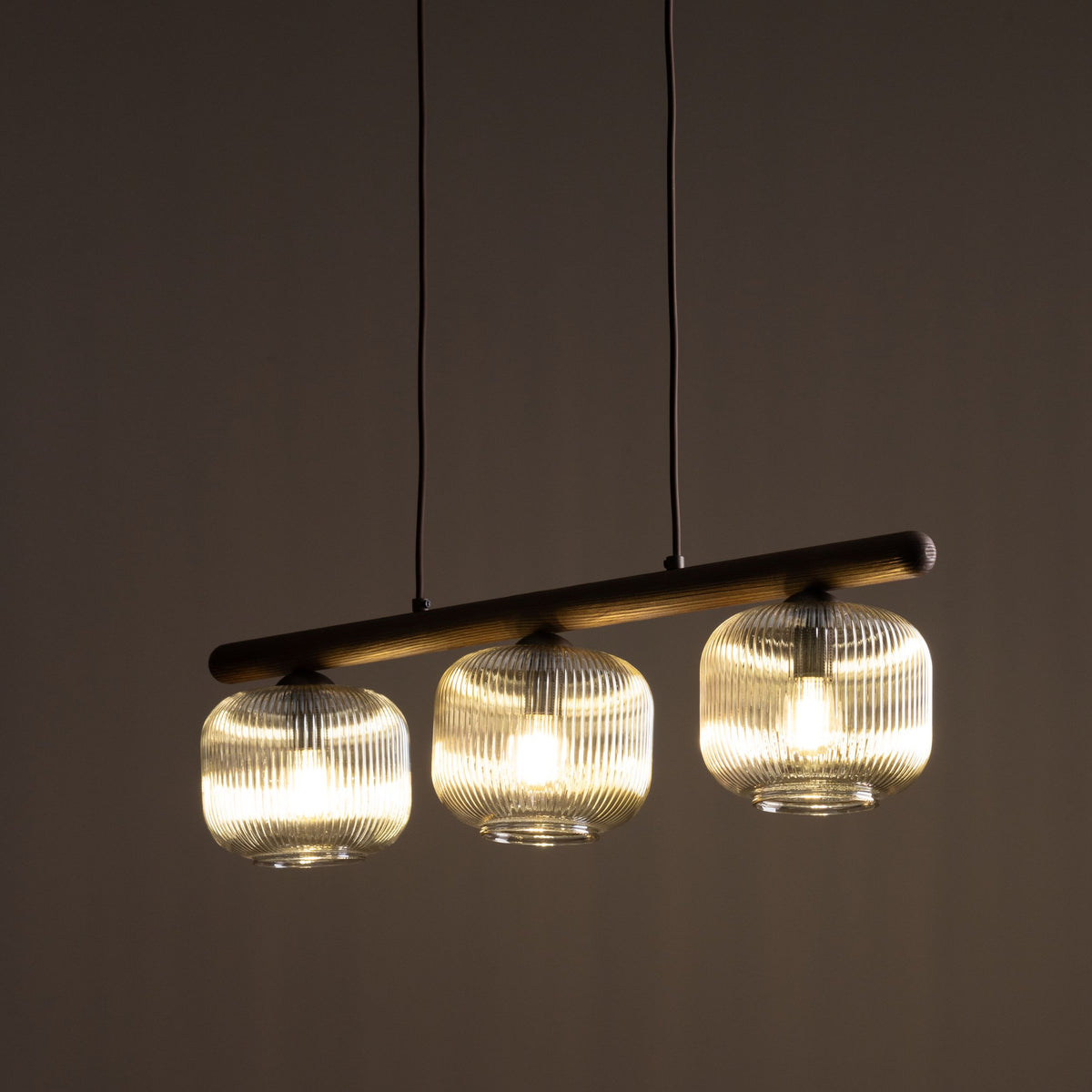 Lustră TK Lighting Salvia, maro, 3 x E14, 11069