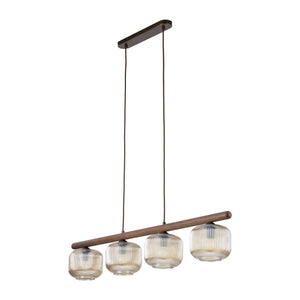 Lustră TK Lighting Salvia, maro, 4 x E14, 11070