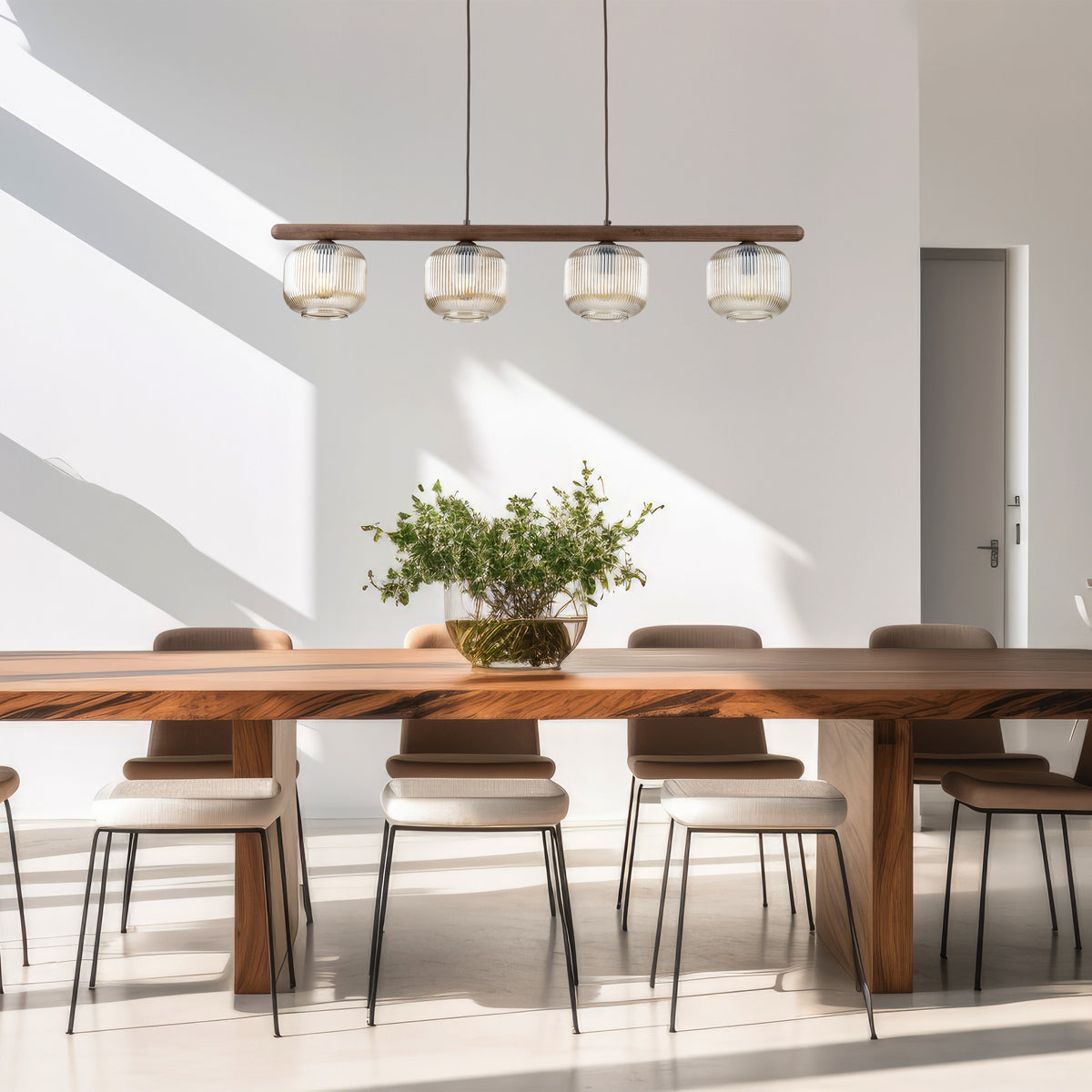 Lustră TK Lighting Salvia, maro, 4 x E14, 11070