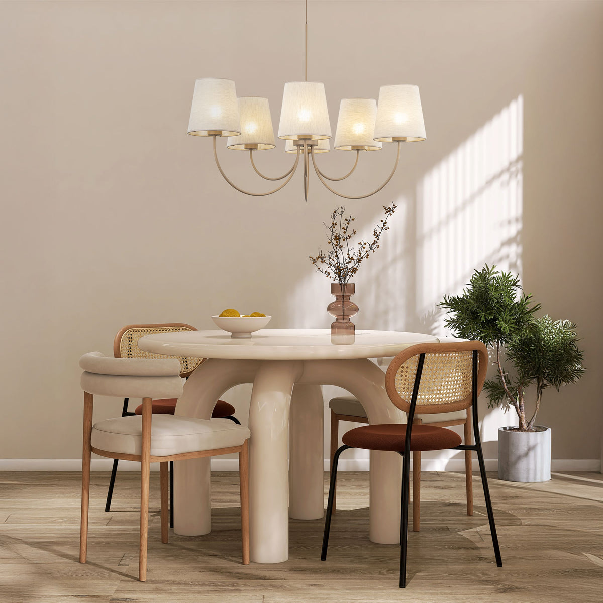 Lustră TK Lighting Candi, nisip, 6 x E27, 11072