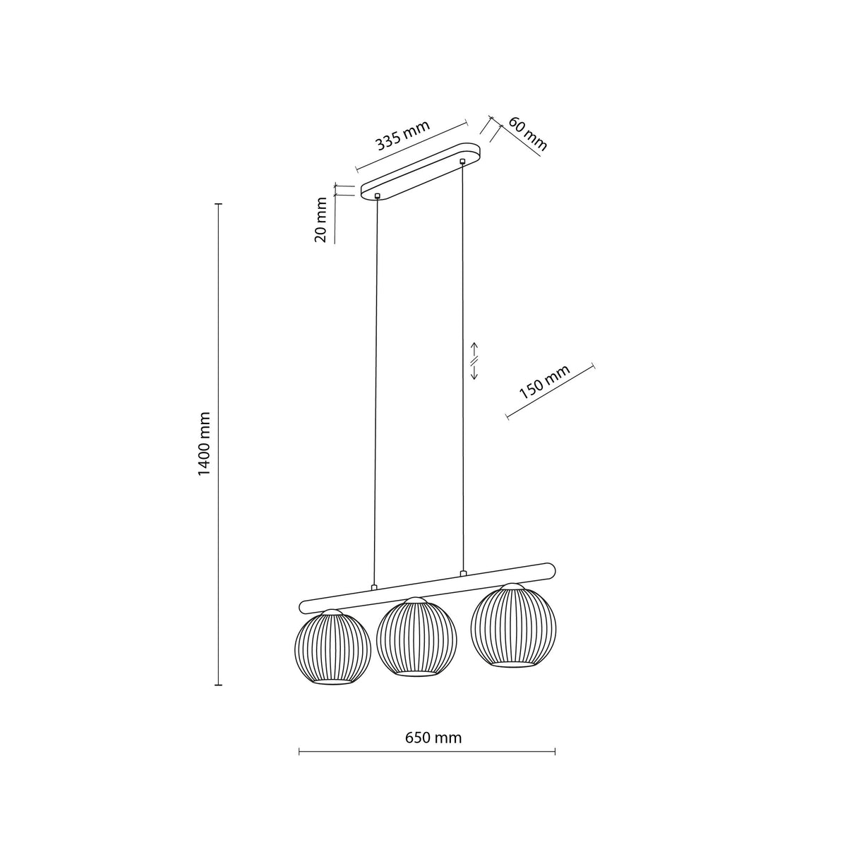 Lustră TK Lighting Virlo, alb, 3 x E14, 11079