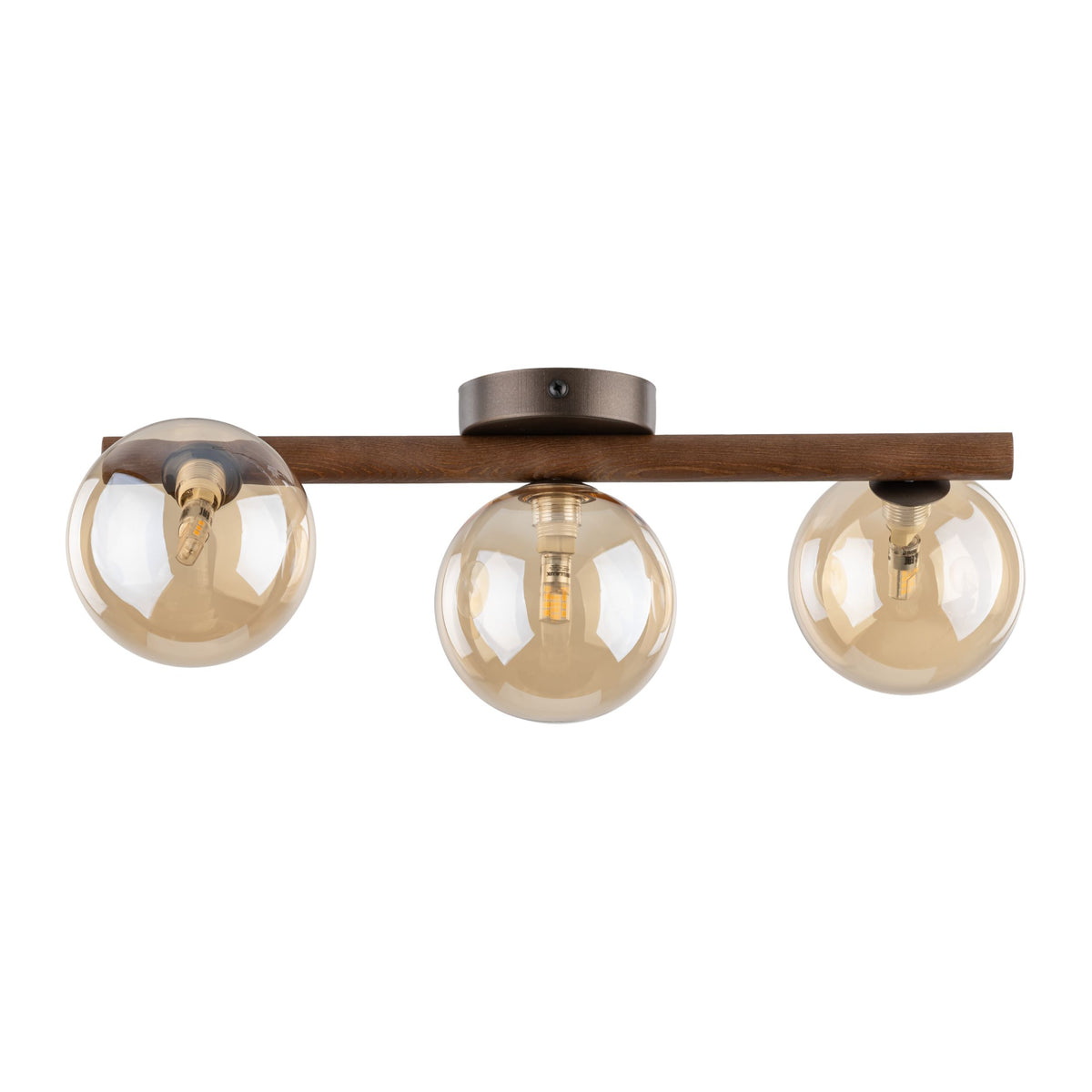 Aplică TK Lighting Estera, lemn, nuc, chihlimbar, 3 x G9, 11093