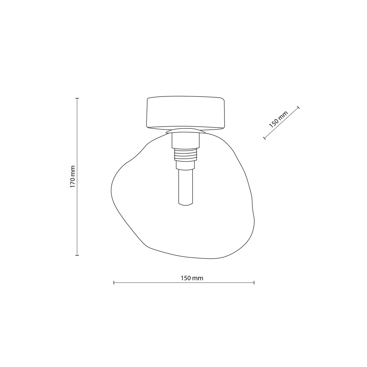 Aplică TK Lighting Lava Small, nisip, 11104