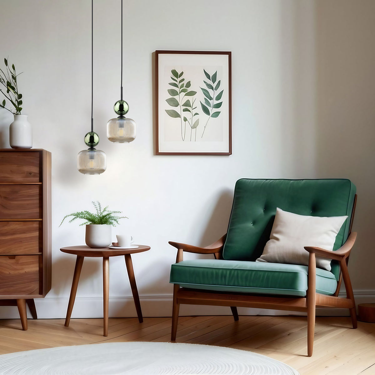 Pendul TK Lighting Sophia, verde, coniac, 11144