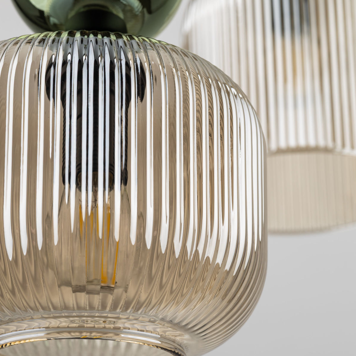 Lustră TK Lighting Sophia, verde, coniac, 6 x E14, 11150