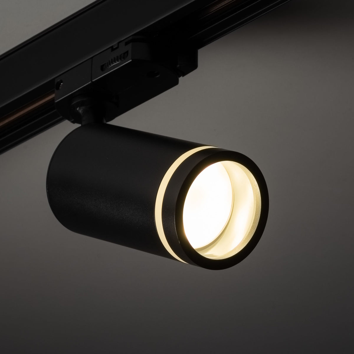 Spot pe șină TK Lighting Tracer Jet Ring Trifazat, negru, 11171