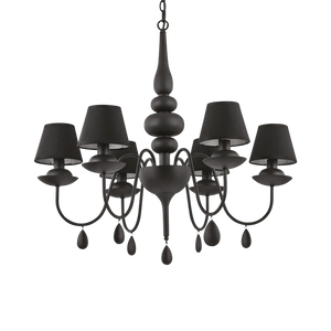 Lustră Ideal Lux Blanche SP6, negru, 111872