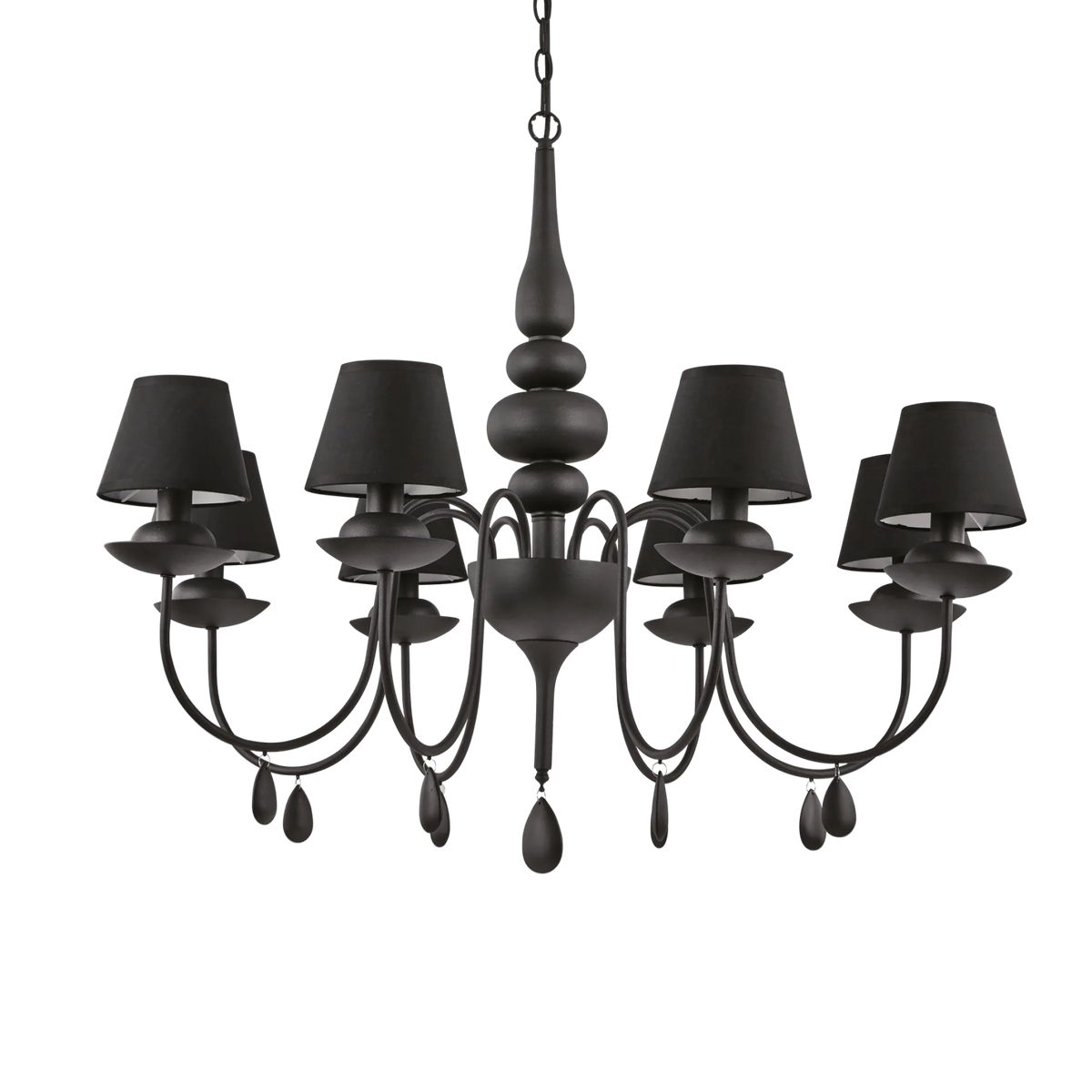 Lustră Ideal Lux Blanche SP8, negru, 111896