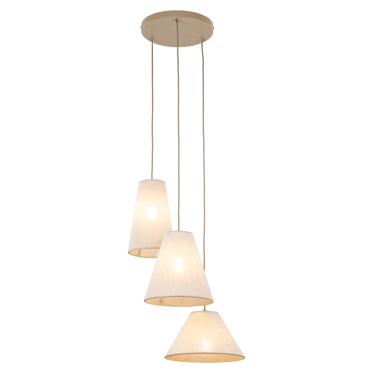 Lustră TK Lighting Conea, nisip, 3 x E27, 11203