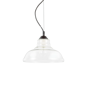 Pendul Ideal Lux Bistro' SP1 Plate, transparent, 112336