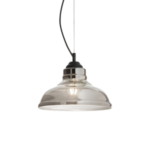 Pendul Ideal Lux Bistro' SP1 Plate, fumuriu, 112343