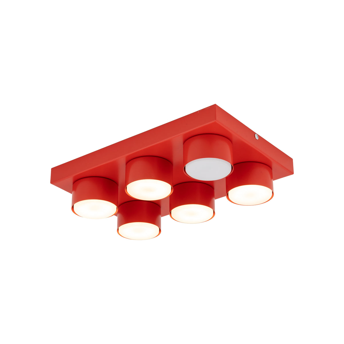 Plafonieră TK Lighting Brix, roșu, 6 x GX53, 11294