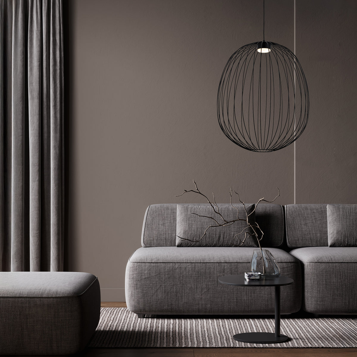 Pendul TK Lighting Sphera L, negru, 11301