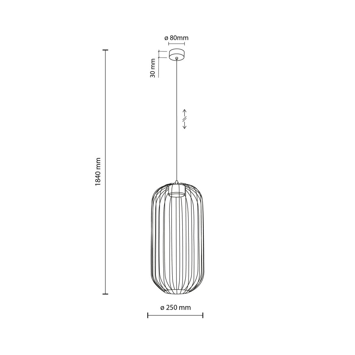Pendul TK Lighting Sphera S, nisip, 11309