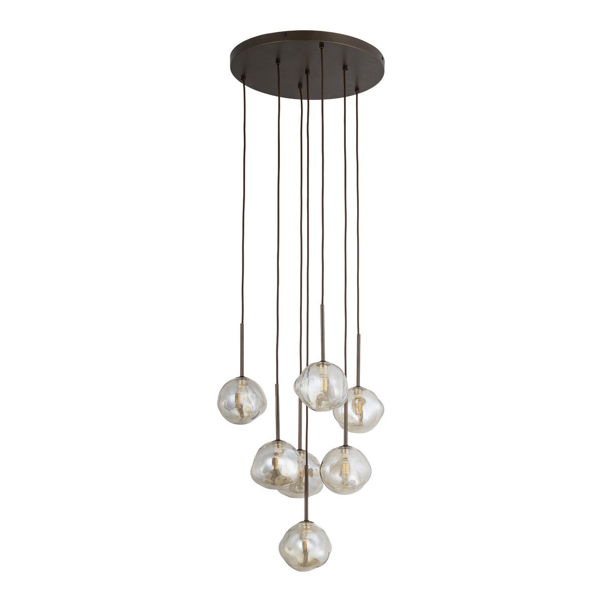 Lustră TK Lighting Lava, maro, 7 x G9, 11328