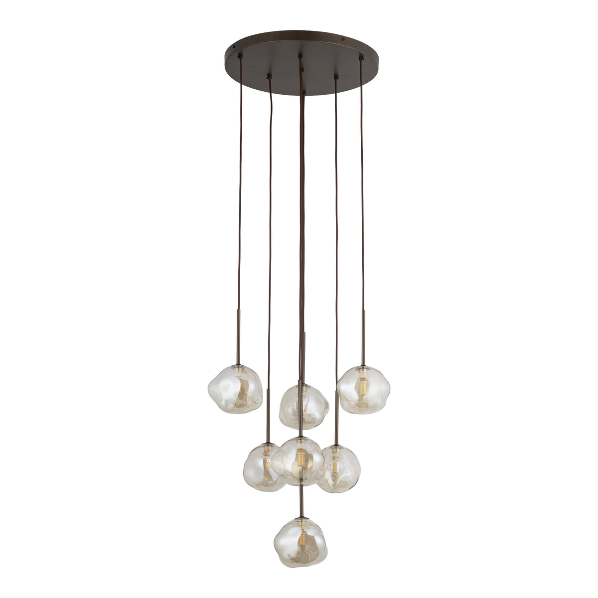 Lustră TK Lighting Lava, maro, 7 x G9, 11328
