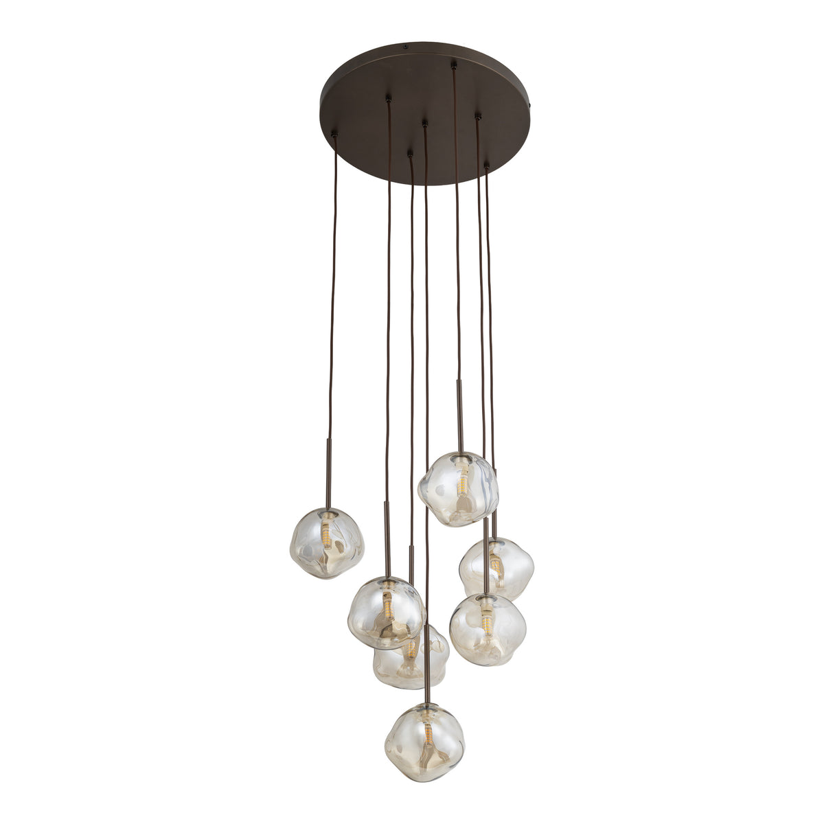 Lustră TK Lighting Lava, maro, 7 x G9, 11328