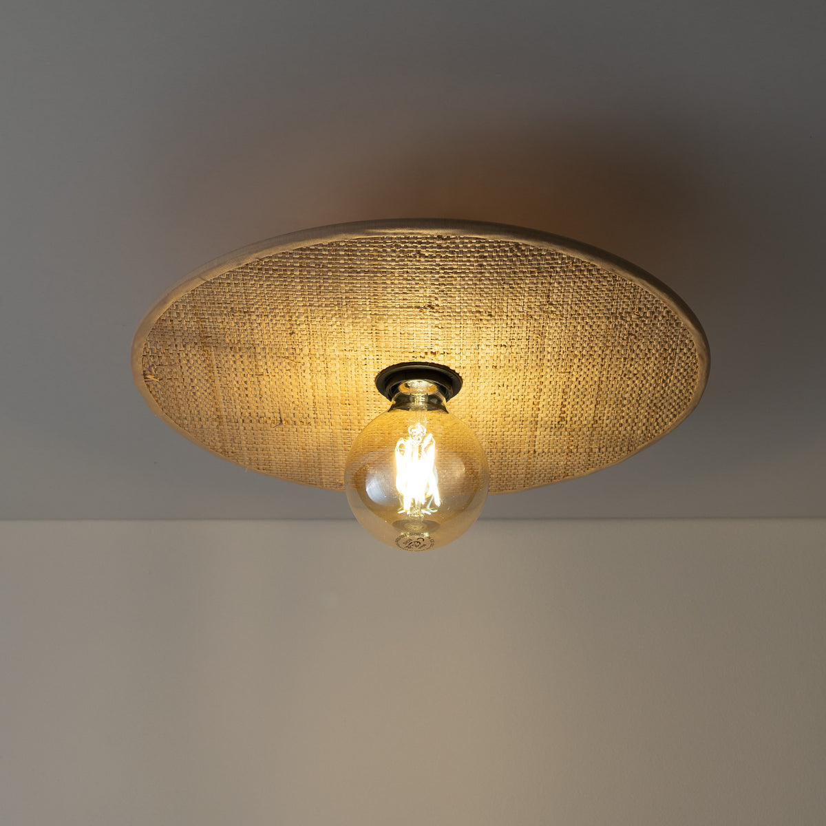 Plafonieră TK Lighting Calma Rafia 380, nisip, 11350