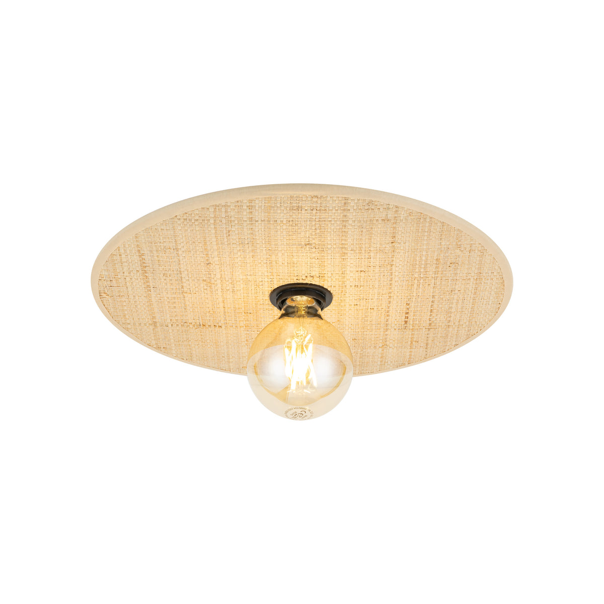 Plafonieră TK Lighting Calma Rafia 380, nisip, 11350