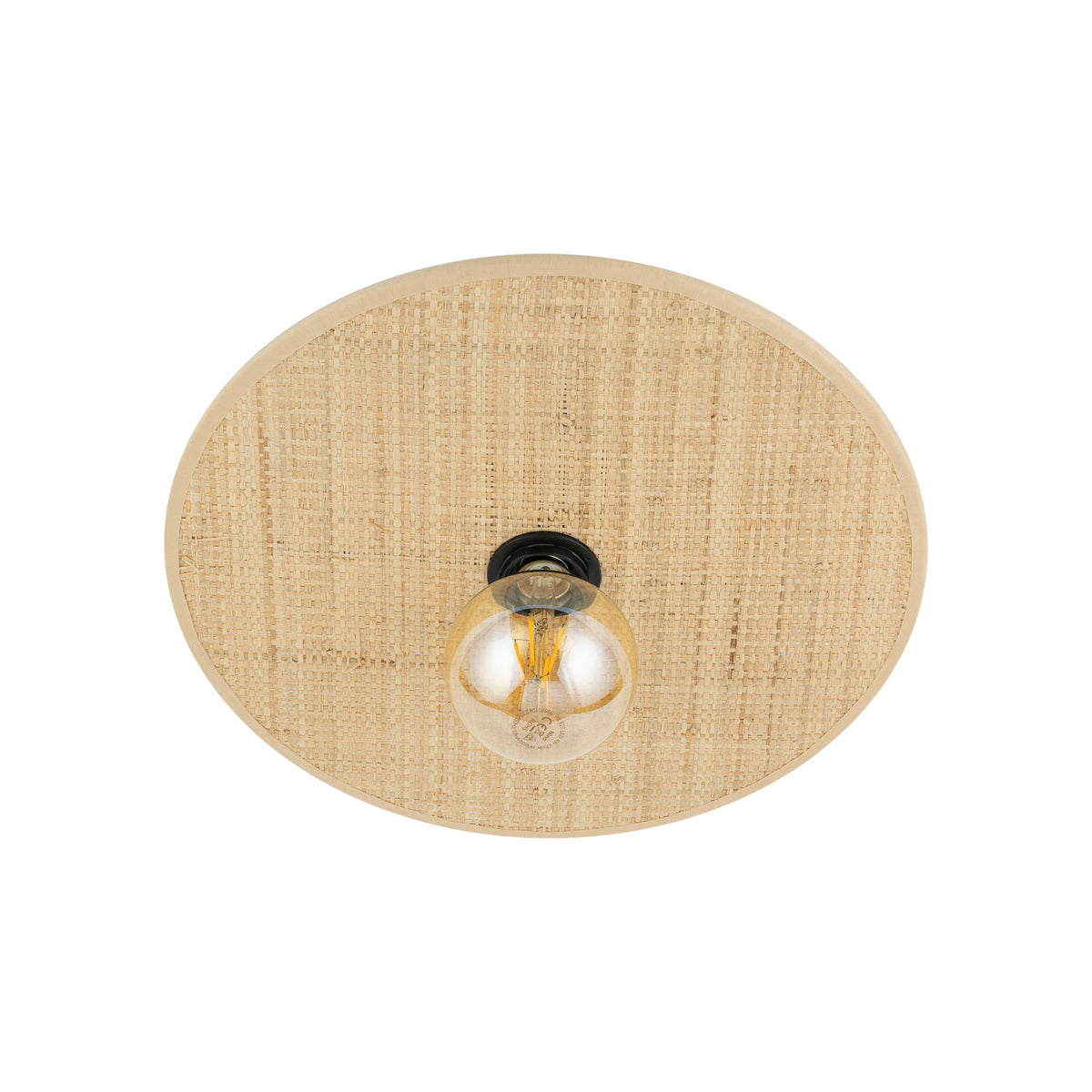 Plafonieră TK Lighting Calma Rafia 380, nisip, 11350