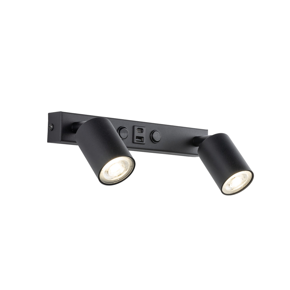 Aplică TK Lighting Nex Usb, negru, 2 x GU10, 11356