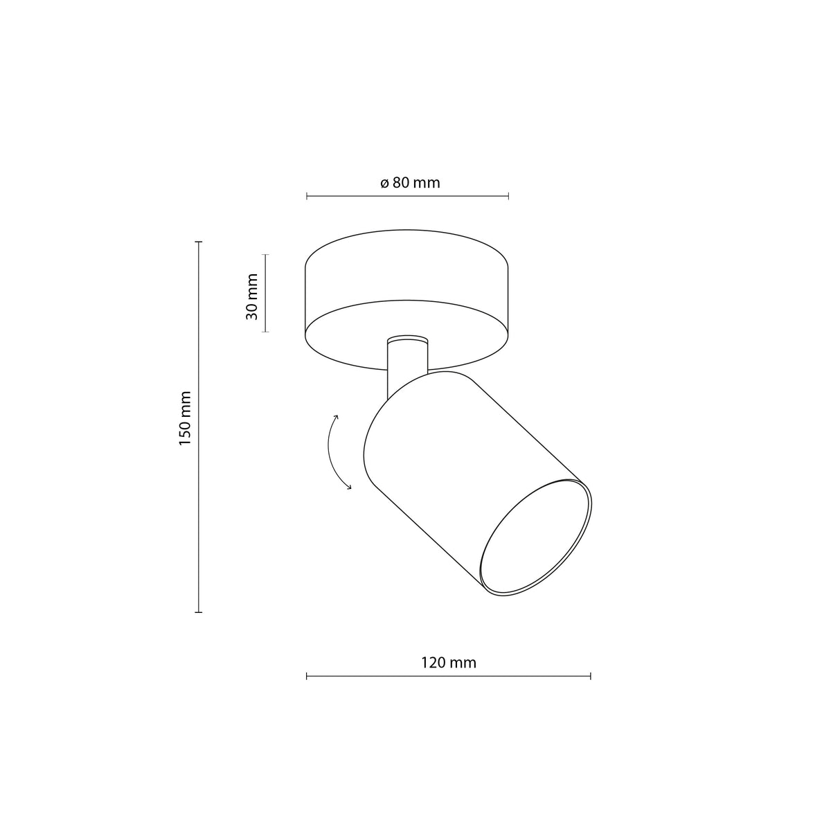 Aplică TK Lighting Nex, negru, 11368