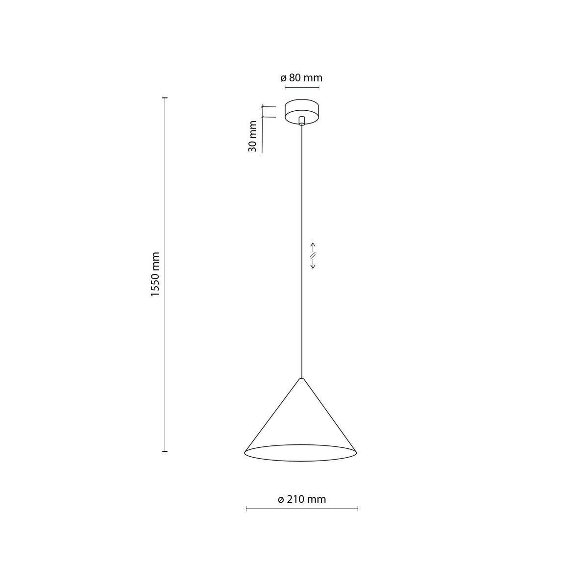 Pendul TK Lighting Cono S, somon, 11383