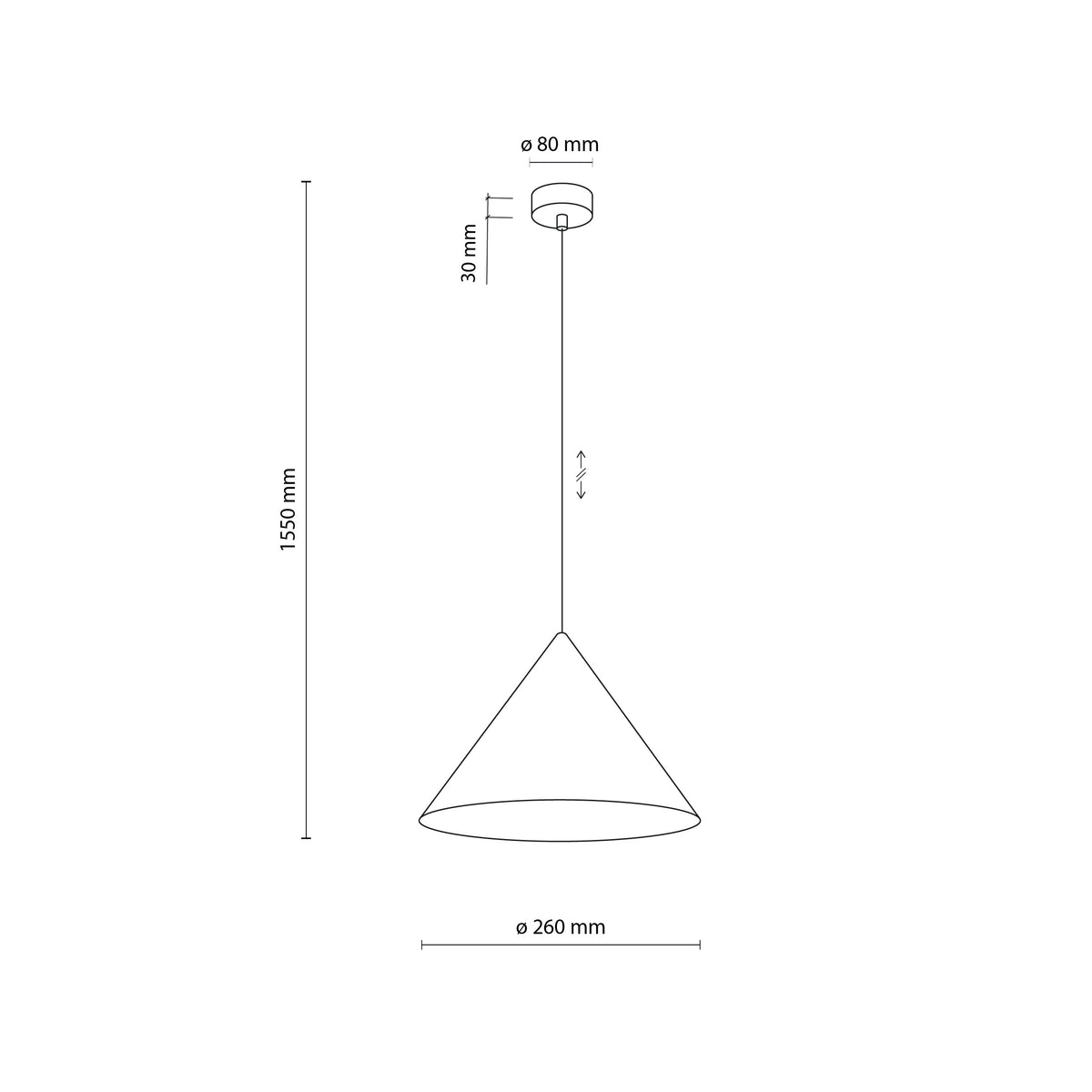 Pendul TK Lighting Cono M, somon, 11384