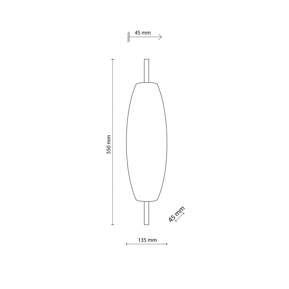 Aplică TK Lighting Mareva M, nuc, 11433