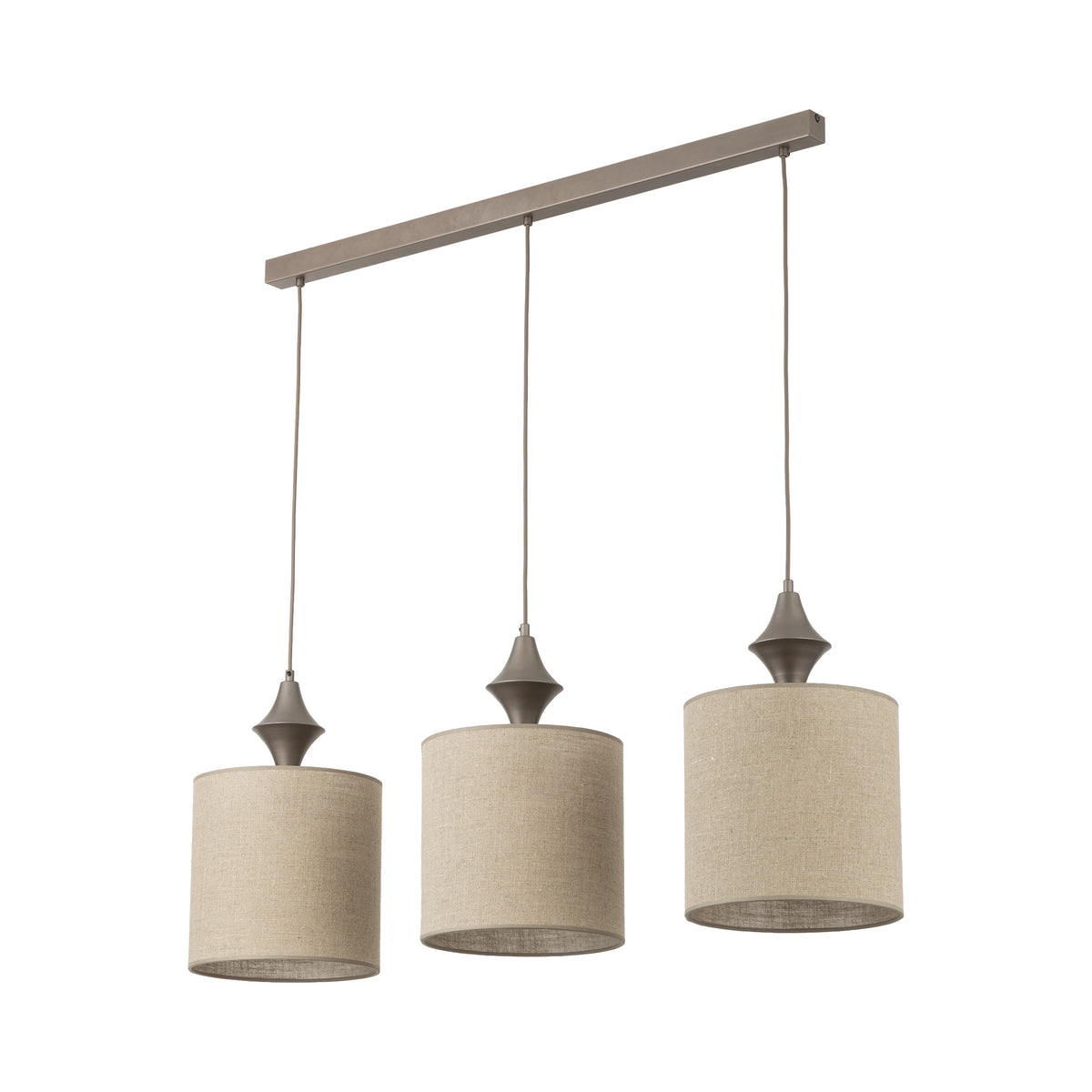 Lustră TK Lighting Amura, maro, 3 x E27, 11440