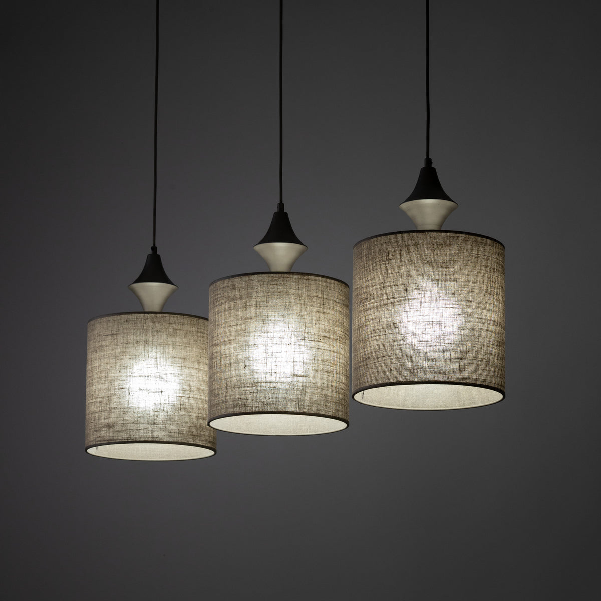 Lustră TK Lighting Amura, maro, 3 x E27, 11440