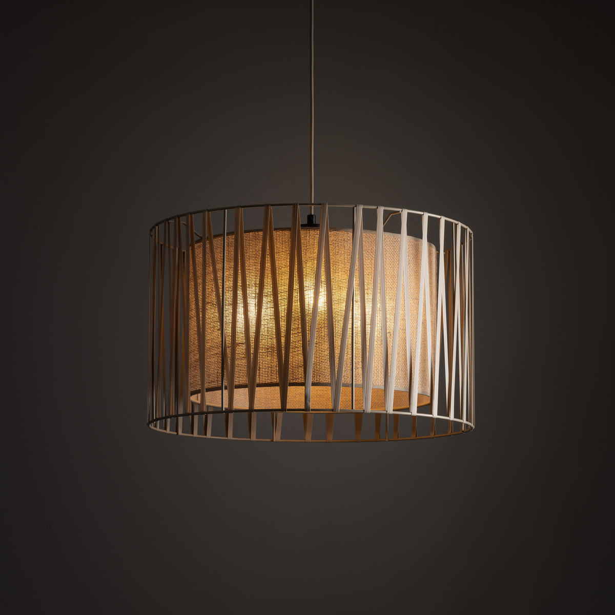 Lustră TK Lighting Harmony, nisip, iută, 3 x E27, 11461