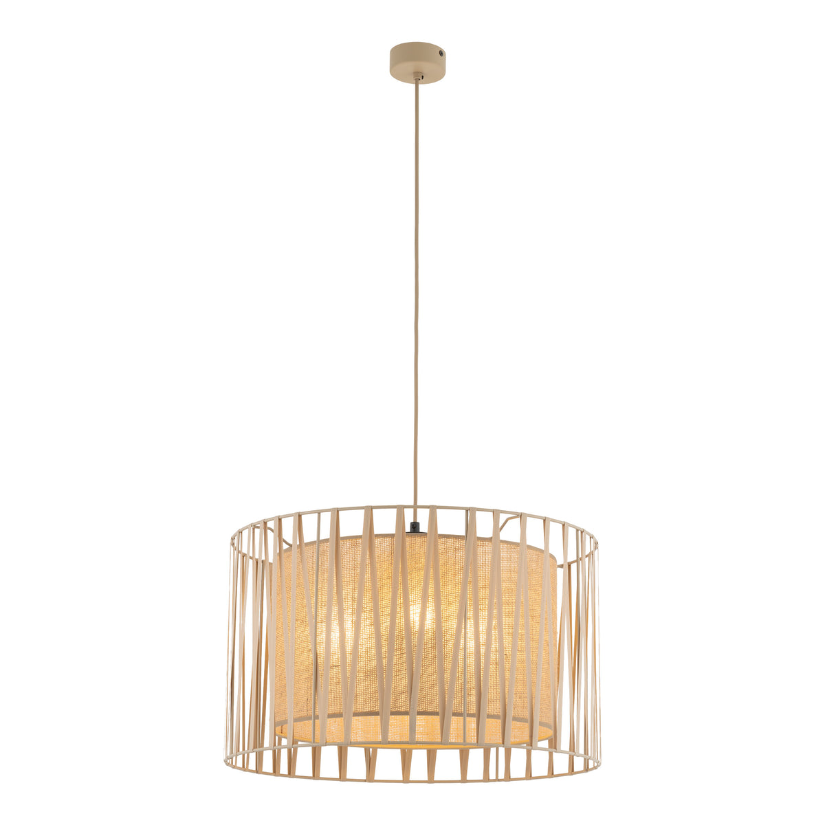 Lustră TK Lighting Harmony, nisip, iută, 3 x E27, 11461