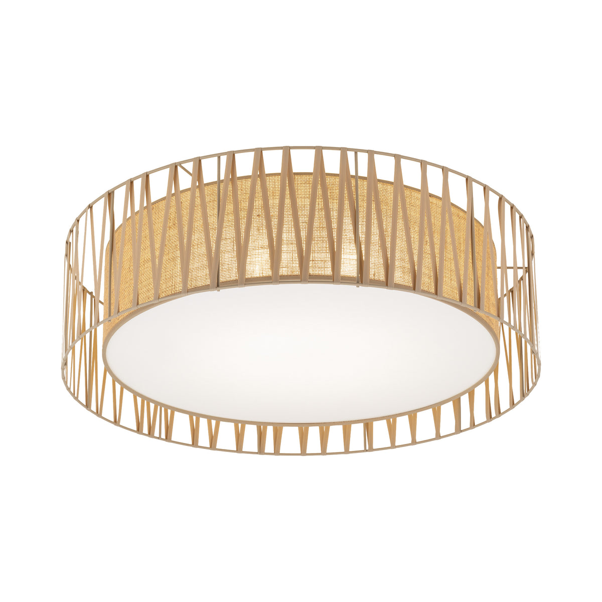 Plafonieră TK Lighting Harmony, nisip, iută, 6 x E27, 11463
