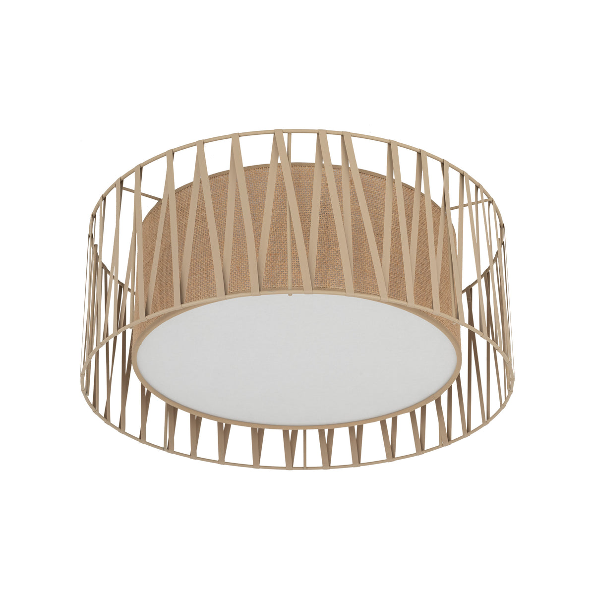 Plafonieră TK Lighting Harmony, nisip, iută, 4 x E27, 11464