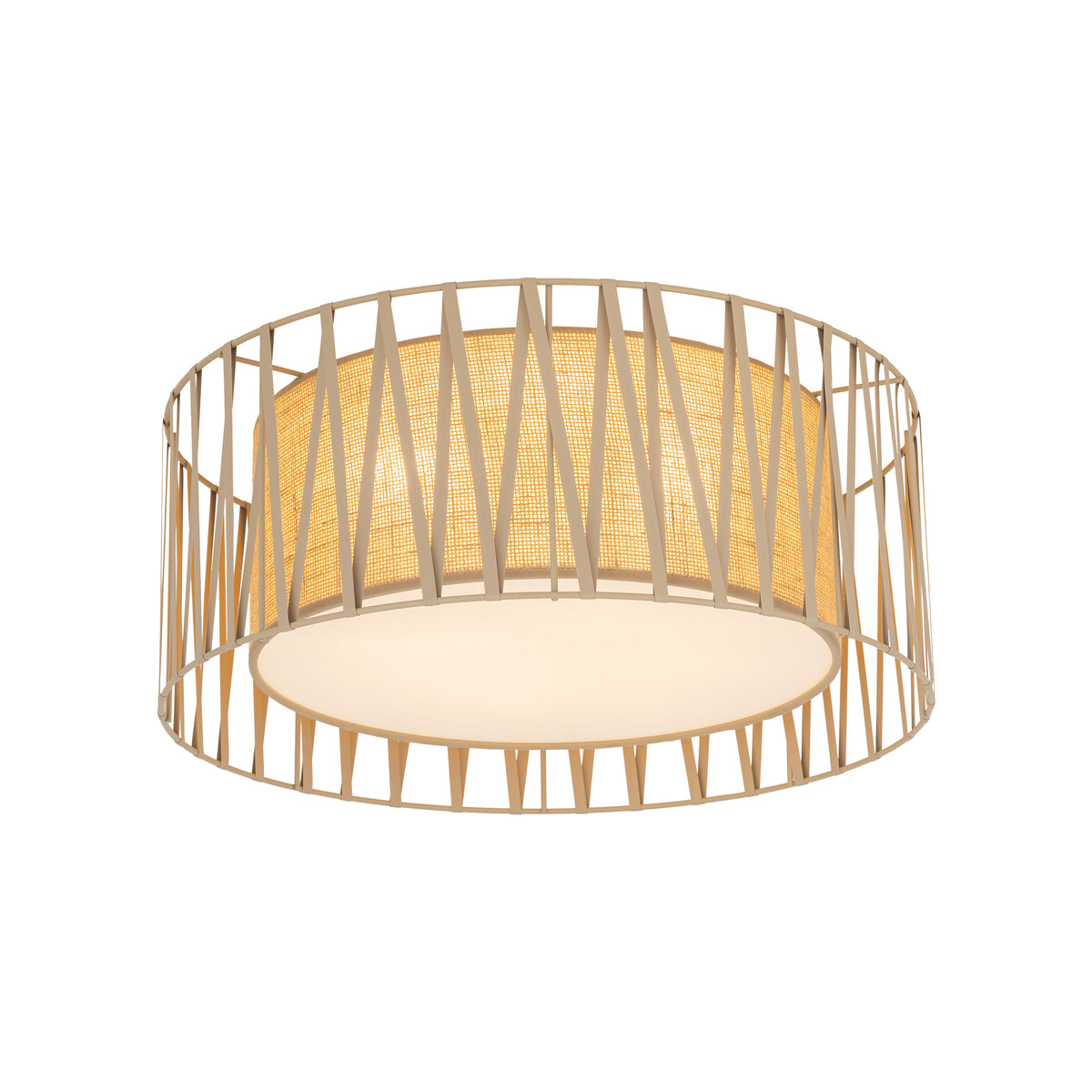 Plafonieră TK Lighting Harmony, nisip, iută, 4 x E27, 11464
