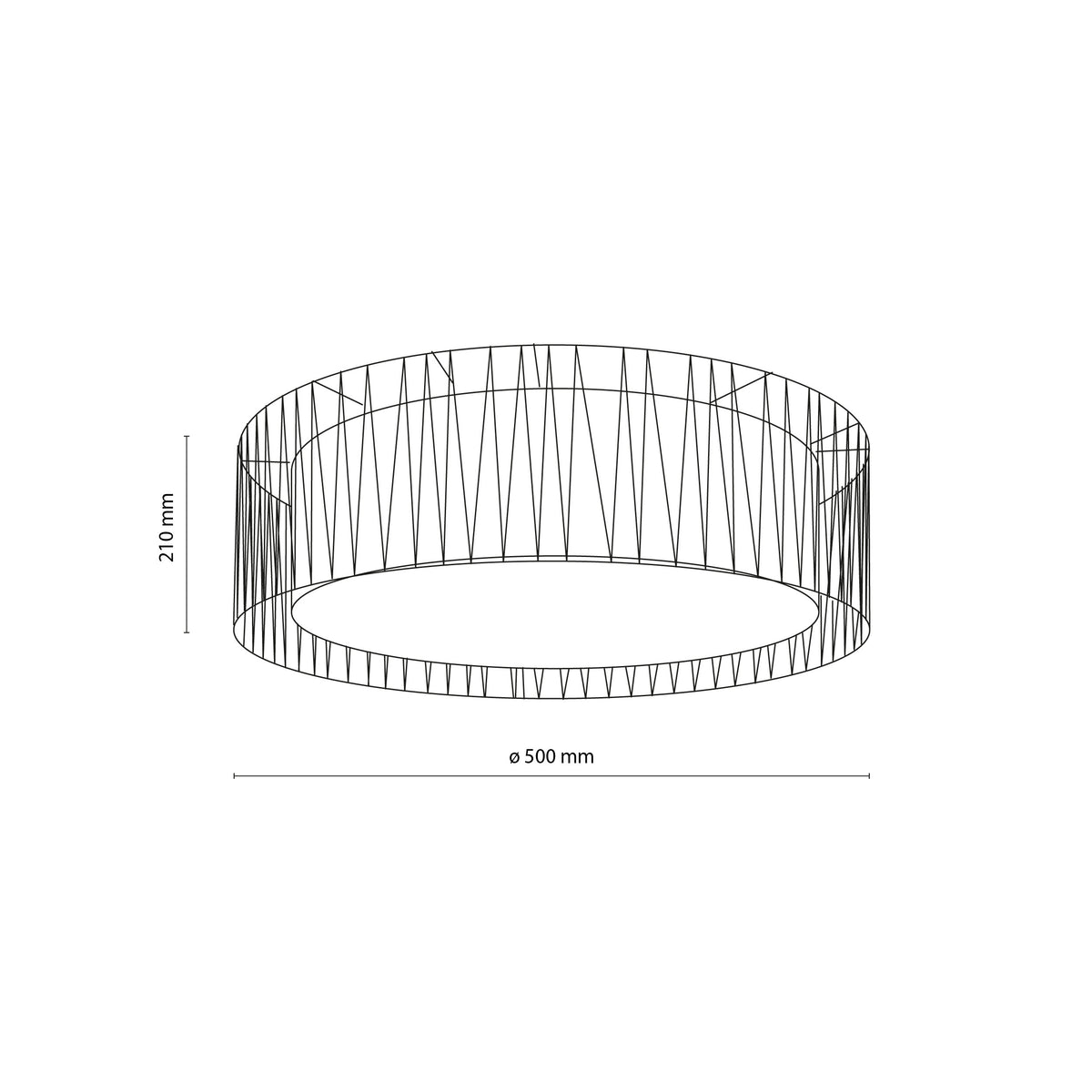 Plafonieră TK Lighting Harmony, nisip, iută, 4 x E27, 11464