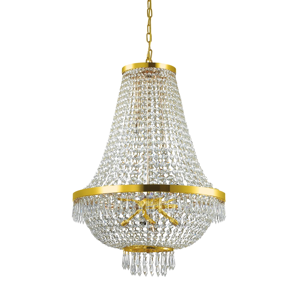 Lustră Ideal Lux Caesar SP12, auriu, 114743