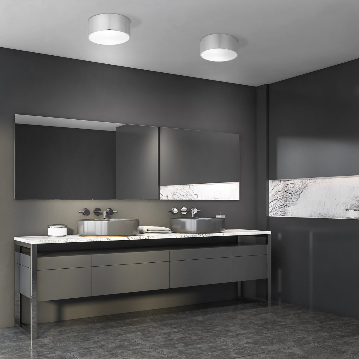 Plafonieră TK Lighting Livo S, crom, 2 x E27, 11476